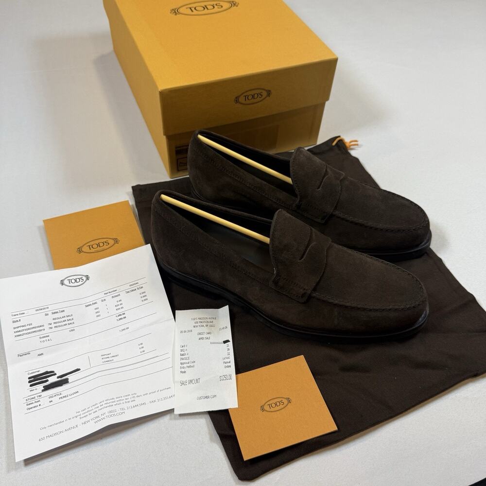 Tod’s MOCASSINO FORMALE GOMMA Loafer Size 7.5UK/9US New Receipt & Box MSRP $895